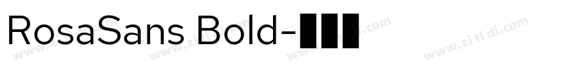 RosaSans Bold字体转换